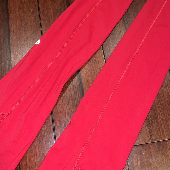 RARE lululemon red fast and free leggings - Picture 4 of 5